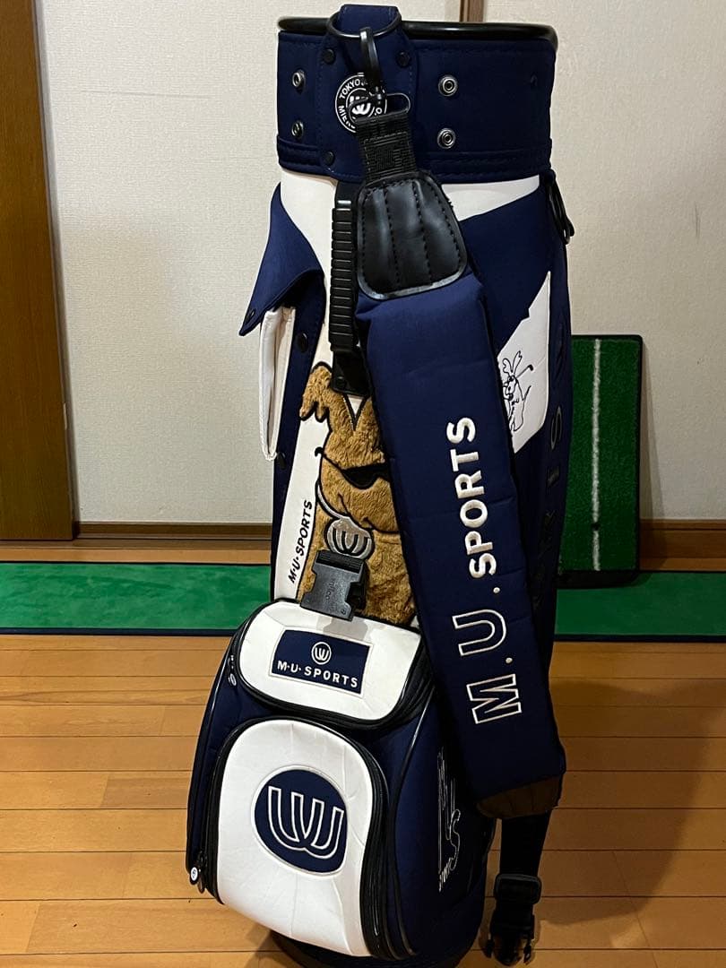 使用感極小　M.U SPORTS ネイビー キャディバッグ　レディース　ウエサコ