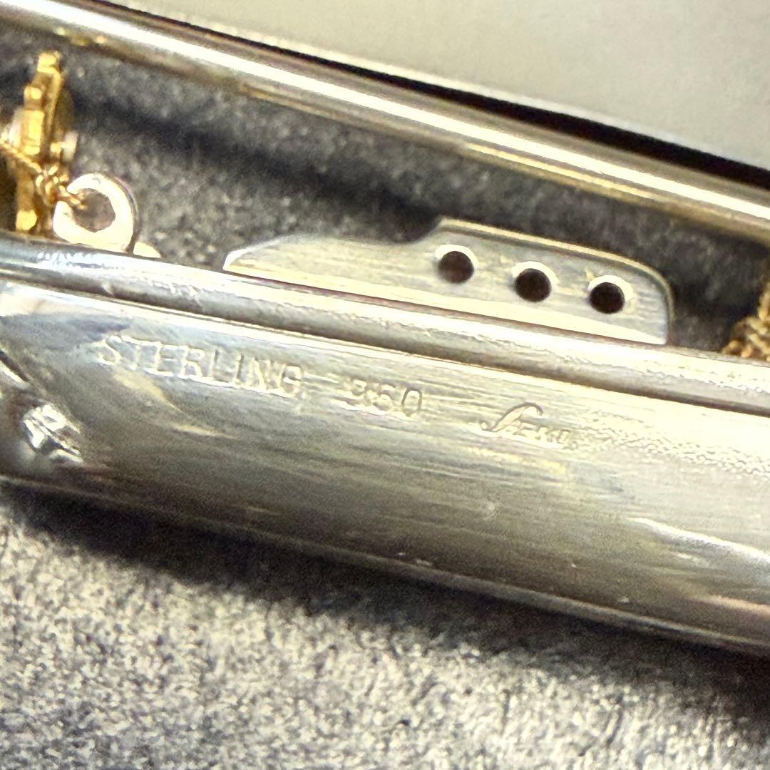 STERLING950　関製 銀製 帆船オブジェ ヨット模型 木製ケース付