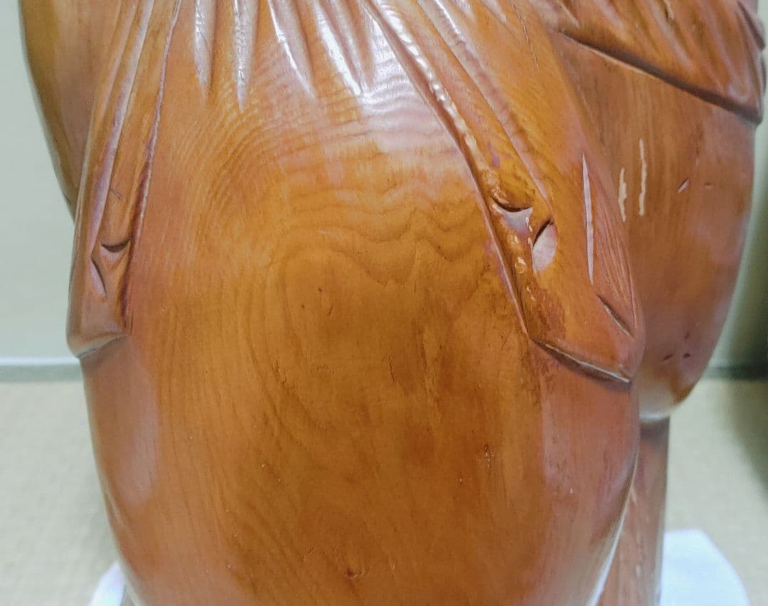 骨董品 布袋さん 木彫り 彫刻　像　置物