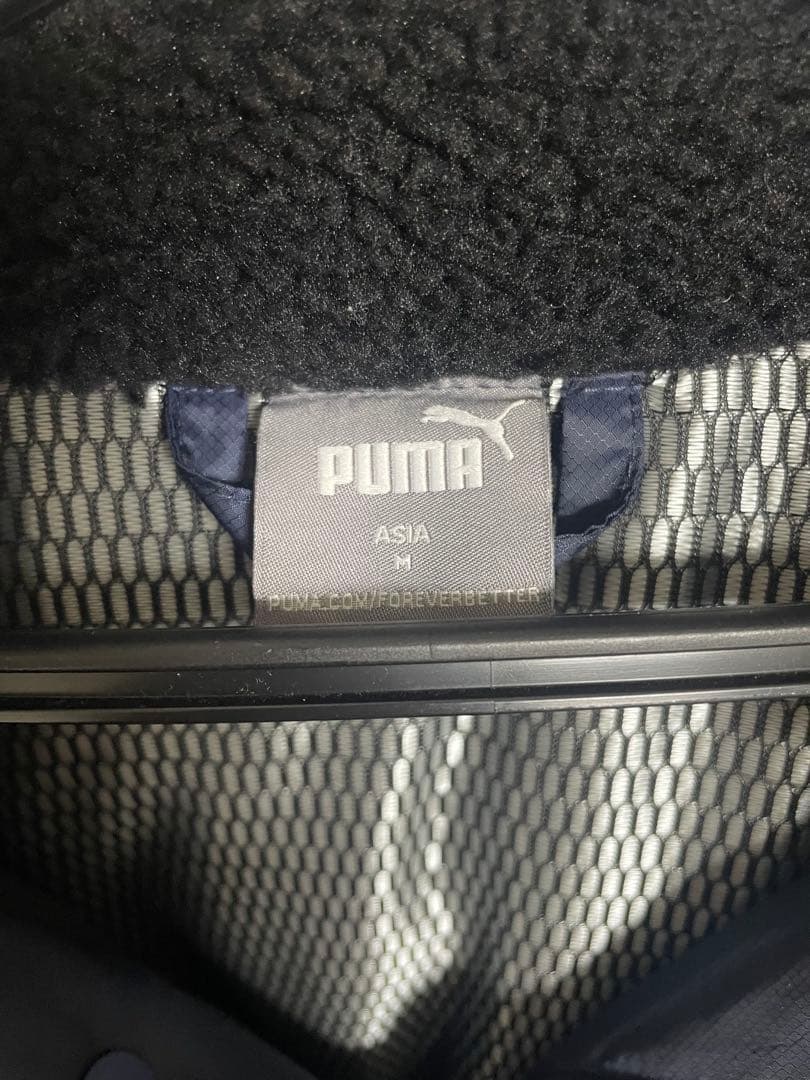 PUMA フリースライニング ベンチコート M ネイビー