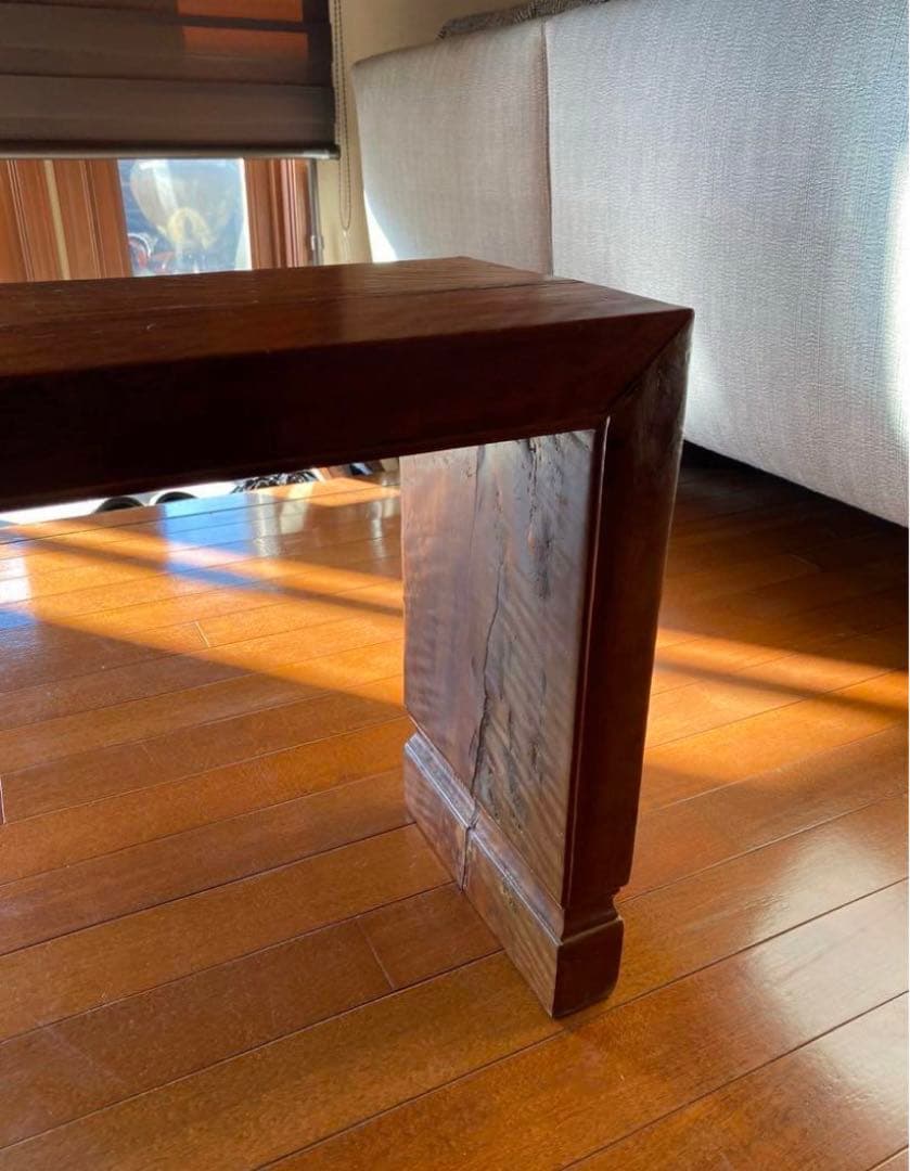 中国骨董家具 長椅子　無垢一枚板　飾り台オブジェ