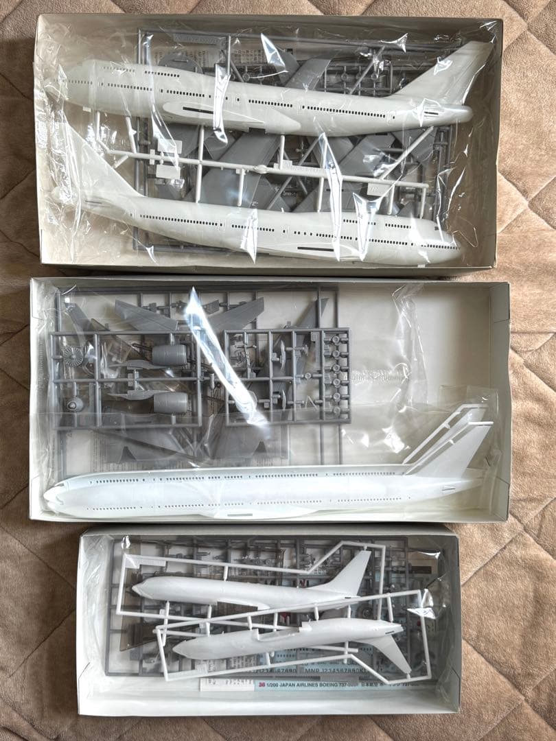 ハセガワ 1/200 JAL 旅客機プラモデル 3機セット
