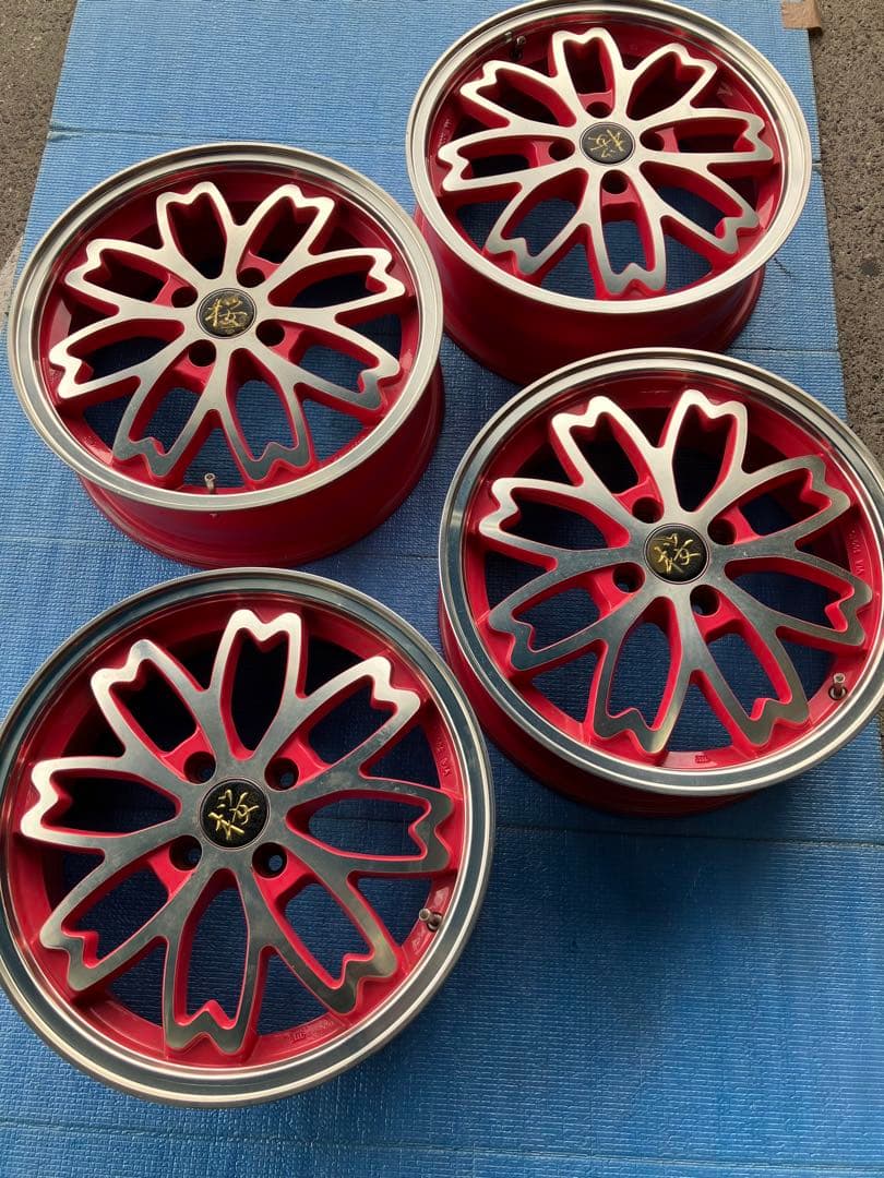 ※お値下げ中※軽自動車用中古アルミホイール４本セット R-PRIDE【和道・桜】