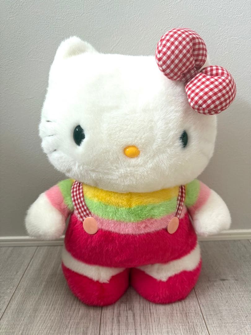 【激レア希少】ハローキティ　キティ　レトロ 特大　ぬいぐるみ　自立型