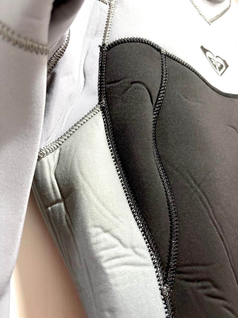 ロキシー 長袖ショートウェットスーツ グレー/ブラック　ロングスプリング　ML