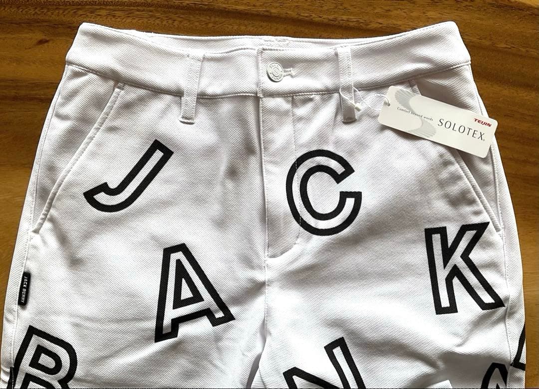 新品★ Jackbunny⛳️ソロテックスドライカノコ ストレッチパンツ(2)白