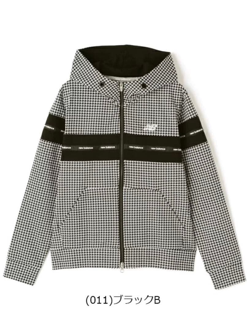 新品　ニューバランスゴルフ レディース フルジップ フーディー 千鳥柄　L