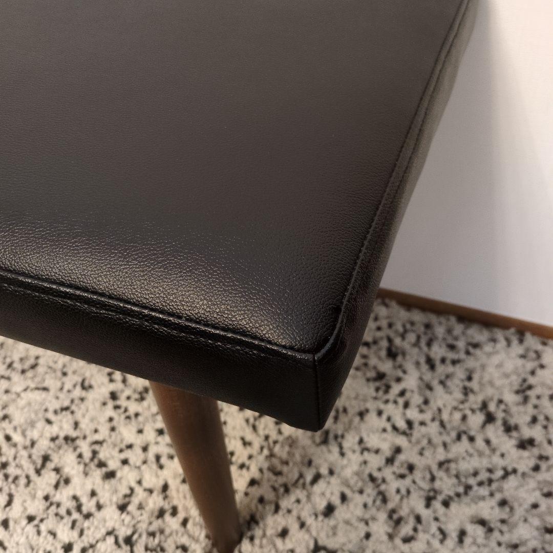 ウニコUNICOダイニングベンチ 合成皮革張替え済/美品/黒