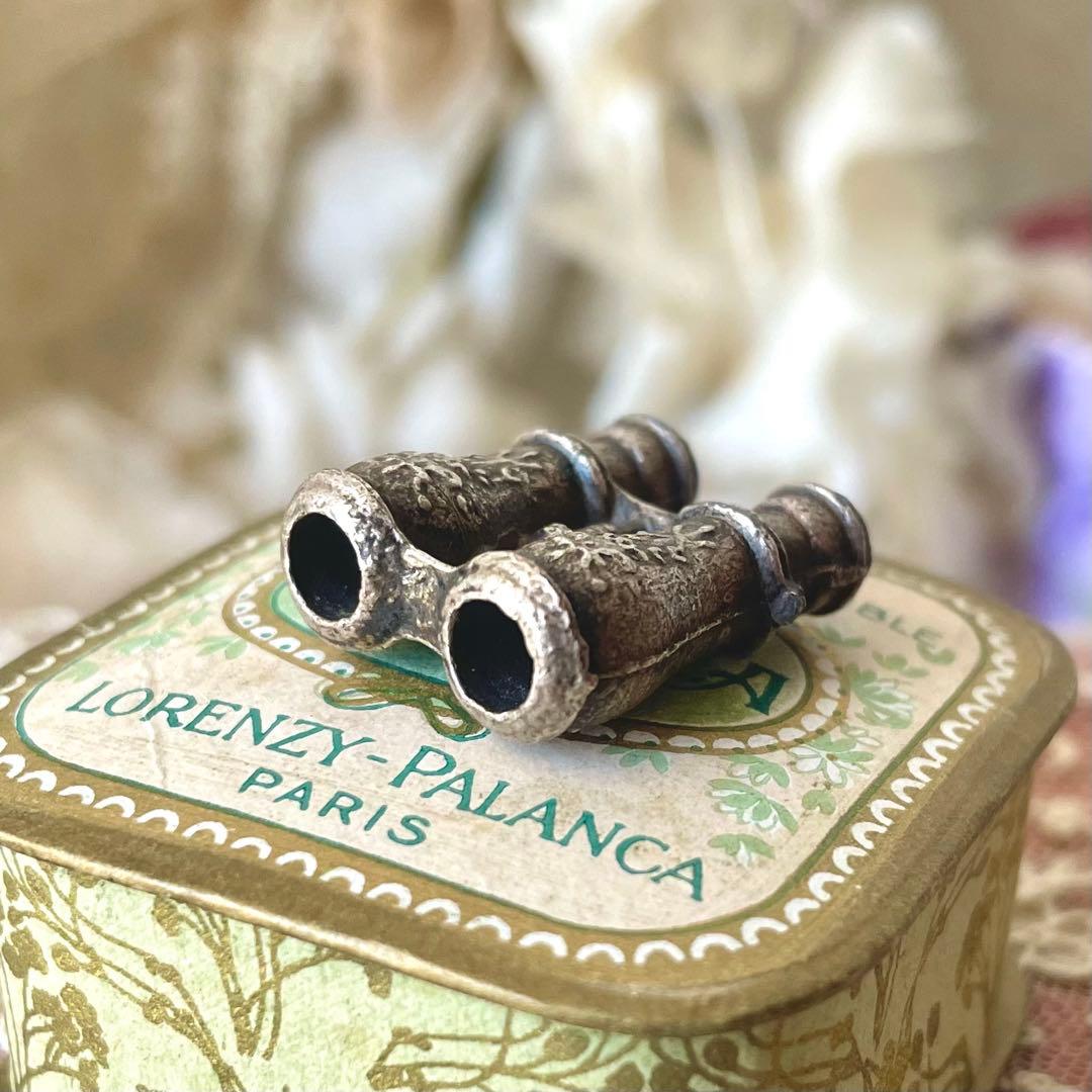 オペラグラスチャーム ミニチュア双眼鏡 ドールミニョネット用フランスアンティーク