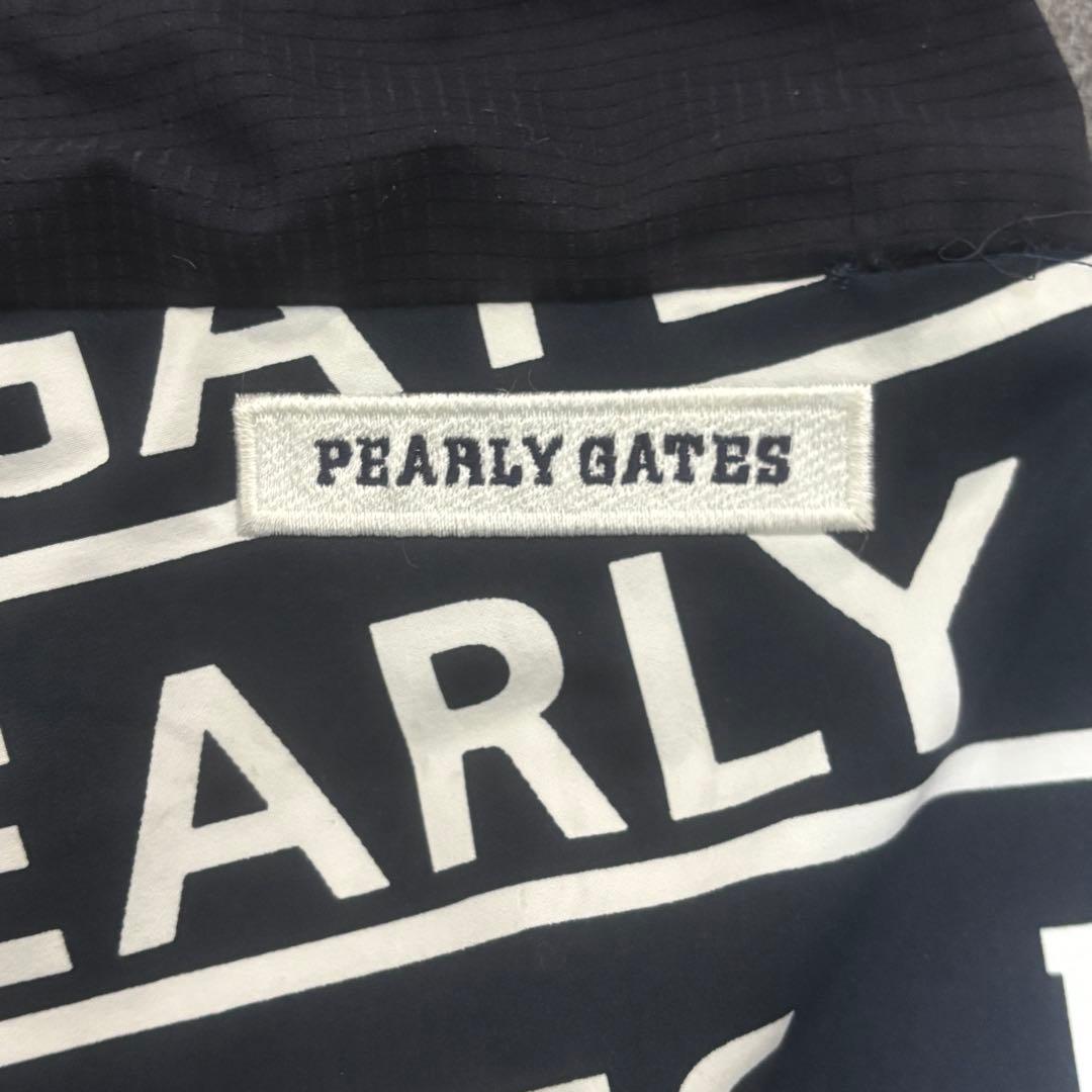 【美品】PEARLY GATES パンツ 総柄 ロゴプリントゴルフ ブラック 4