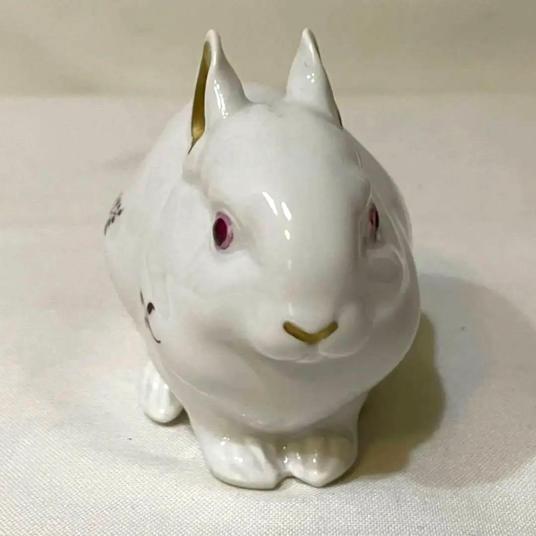 超美品　ロイヤルコペンハーゲン　ウサギ　バーガンディ　置物　フィギュリン　兎