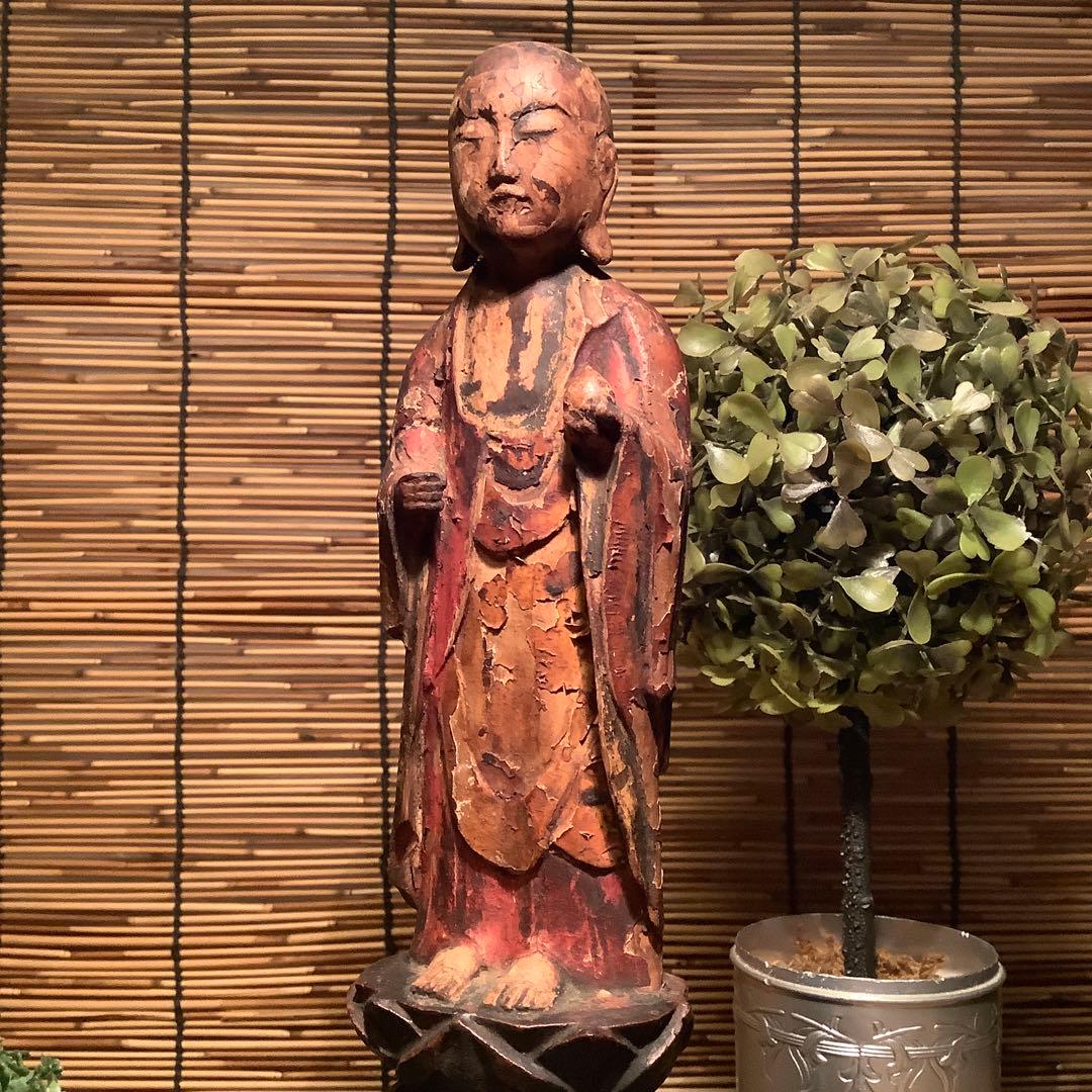 平安〜室町「如意宝珠地蔵菩薩」六道一尊・地蔵菩薩本願経・大乗大集地蔵・木彫彩色