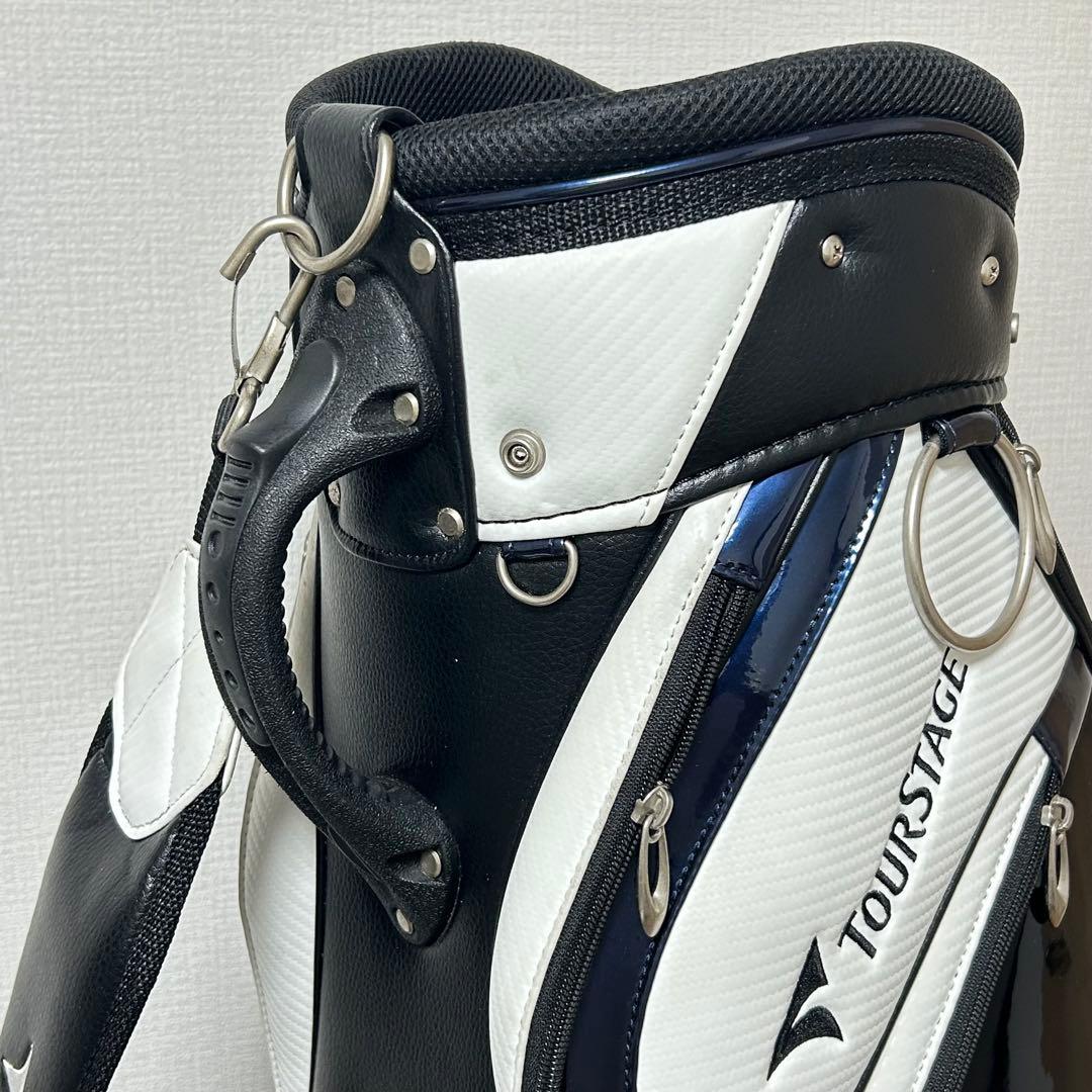 ツアーステージ ViQ 2021 キャディバッグ 9型 ブラック／ホワイト