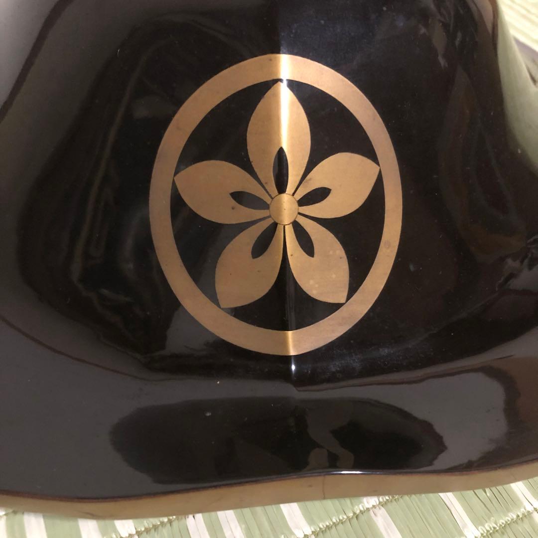 かず様用　陣笠　サムライ　武具　帽子　戦国　家紋　工芸品　骨董品