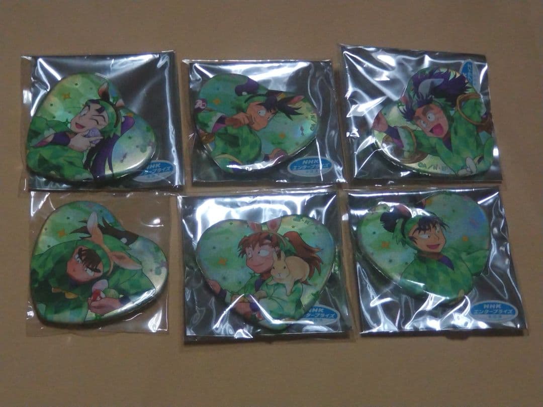 忍たま乱太郎 ナンジャタウン たまご探しの段 ハート缶バッジ　コンプセット