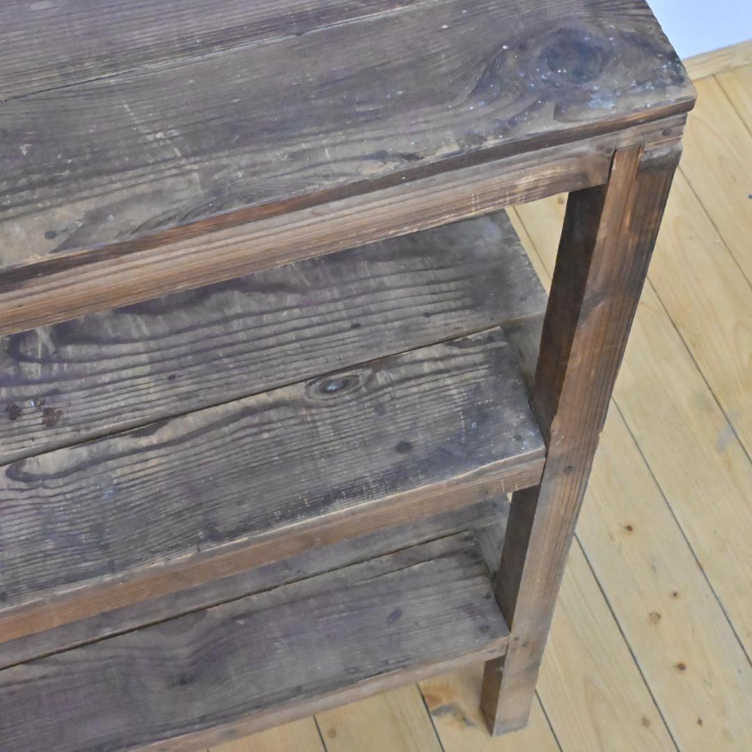 【アンティーク棚】昭和40年代の棚・木製ディスプレイ棚・昭和レトロ・静岡受取OK