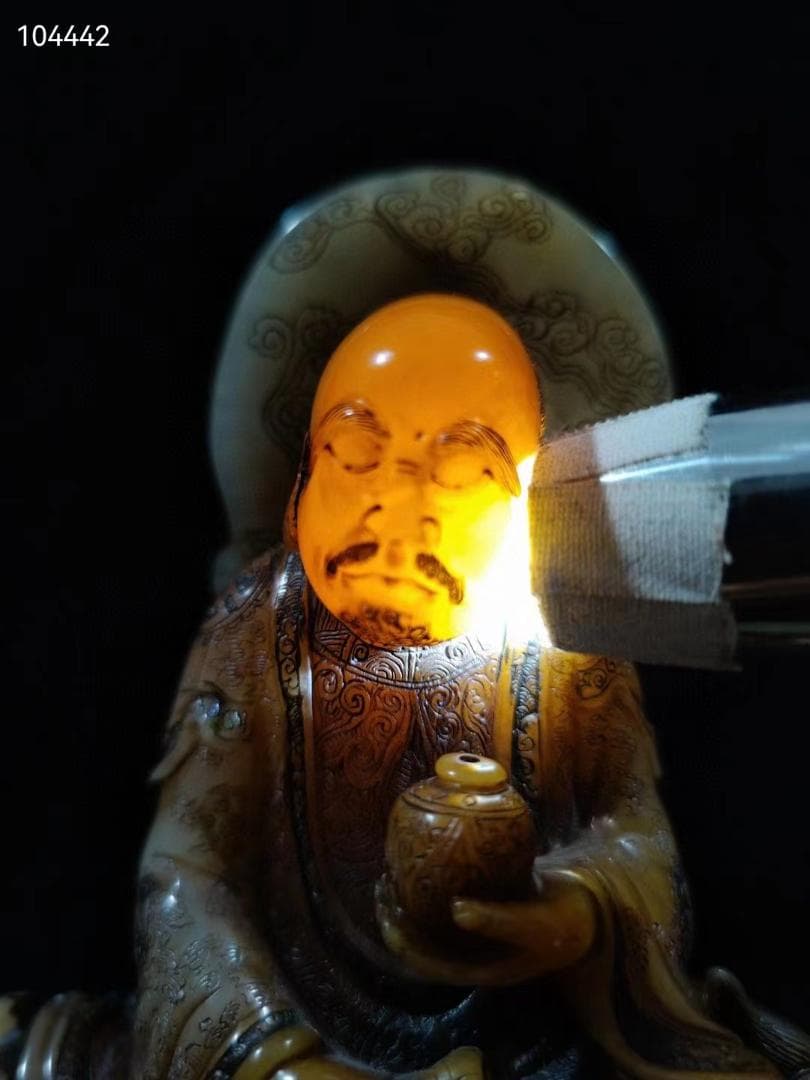 中国古美術・笑狮羅漢・寿山石田黄羅漢の印鑑・置物・文房具・書道品・風水