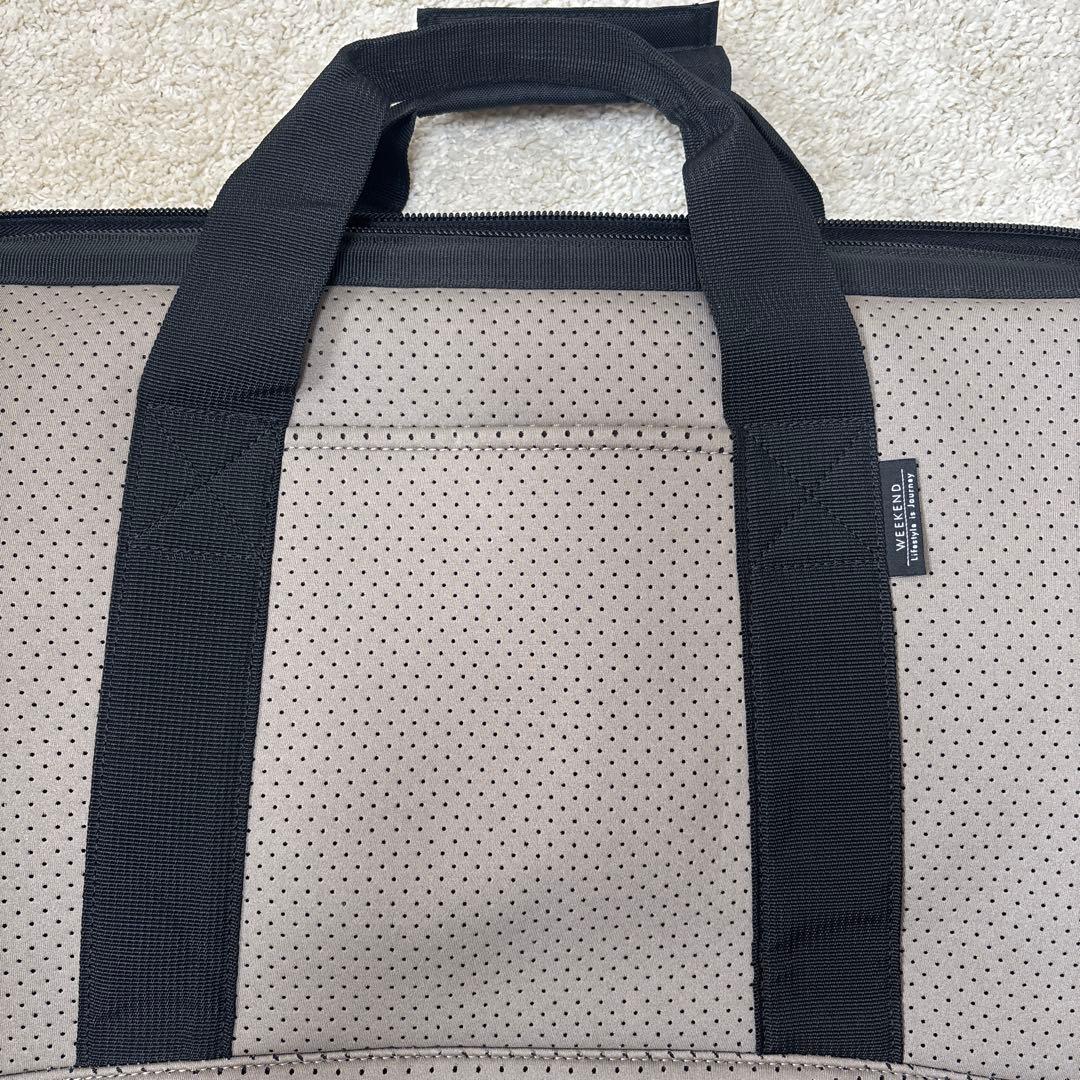 EDITAチャコールグレー ボストンバッグ 収納力抜群