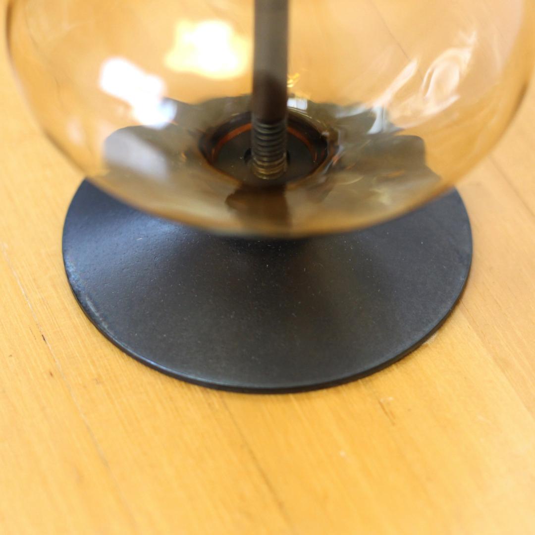 【美品】エリックホグラン　キャンドルスタンド オニオン型　アンバー 01