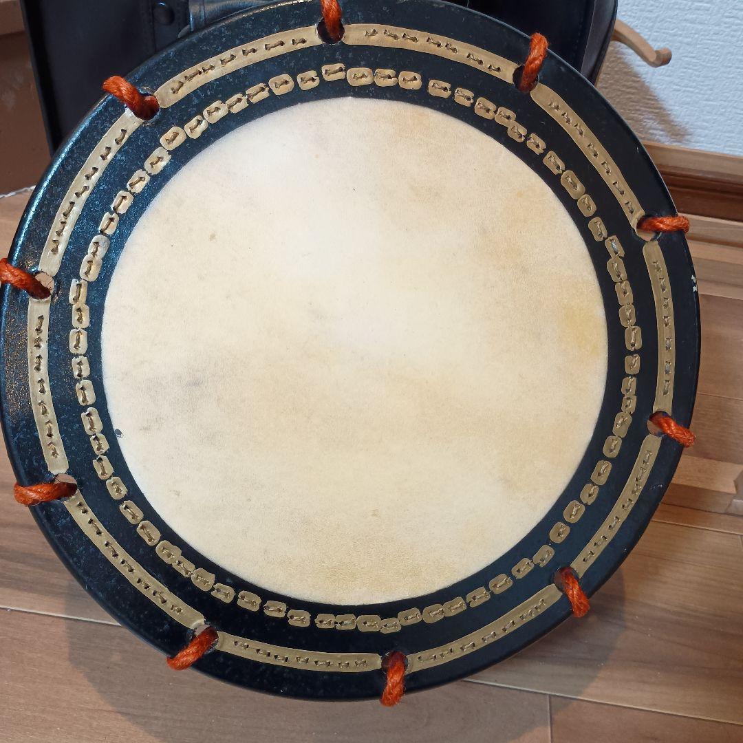 江戸 EDO 和太鼓 締太鼓 上折台付 バチ付 ケース付