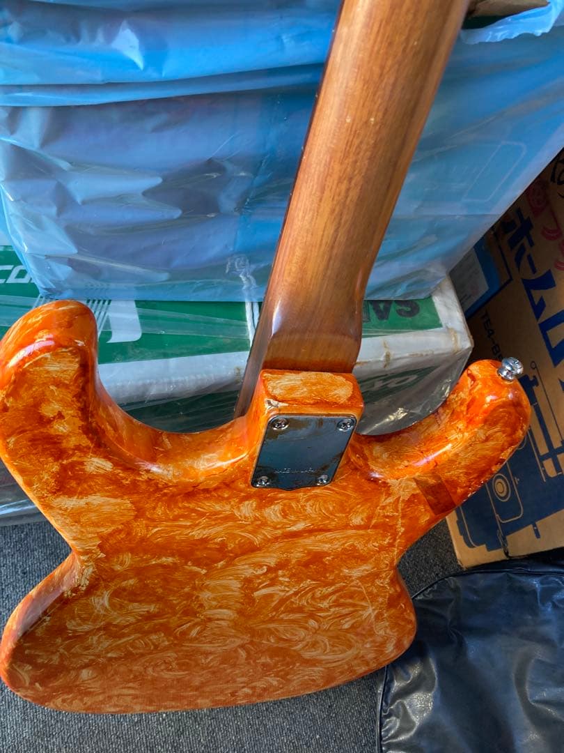 オレンジ マーブル エレキギター ハムバッカー