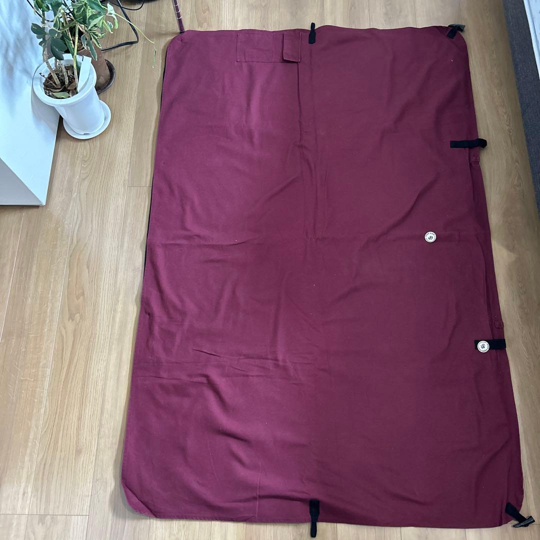 スーパーマント　バーガンディ ブランケット フード　テンマクデザイン　kavu