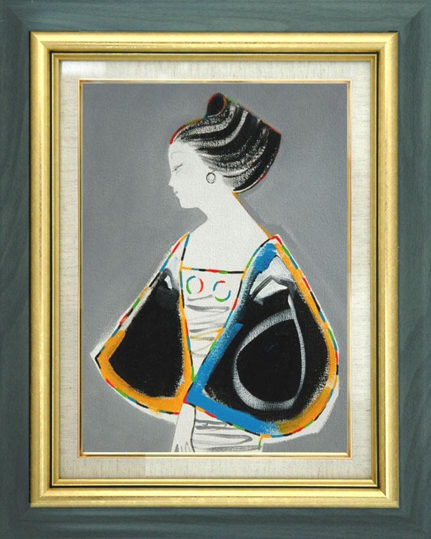 油絵 菅家令子 絵 絵画 インテリア F3-010411 人物 女性像