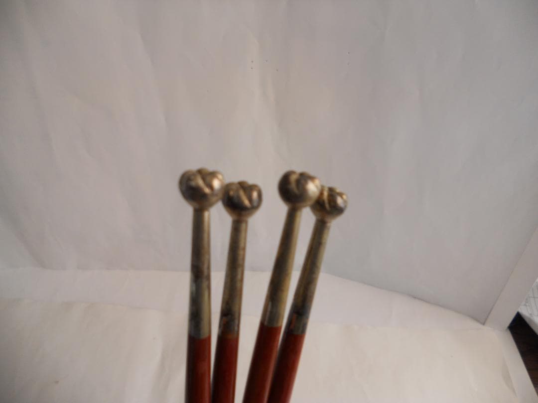 梅花装飾 レトロ 火箸 2種類　3膳 ヴィンテージ ひばし です。