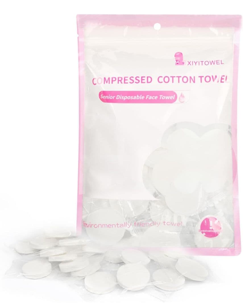 使い捨て圧縮タオル 40枚入 大きい 厚手 フェイスタオル 洗顔タオル