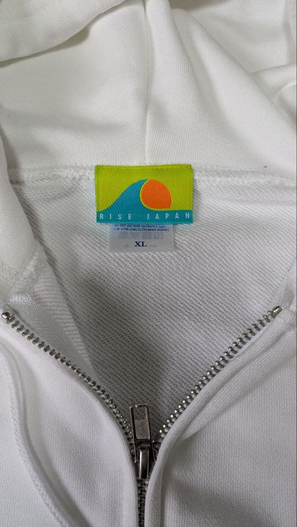 RISEJAPAN ジップアップパーカー ホワイト
