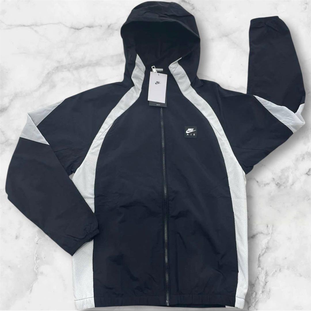 Nike AIR フード付きウィンドブレーカー ネイビー/シルバー
