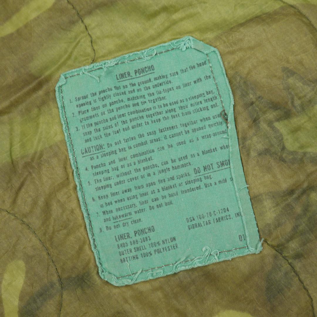 70s US Army ポンチョライナー カモフラ ヴィンテージ 実物 1