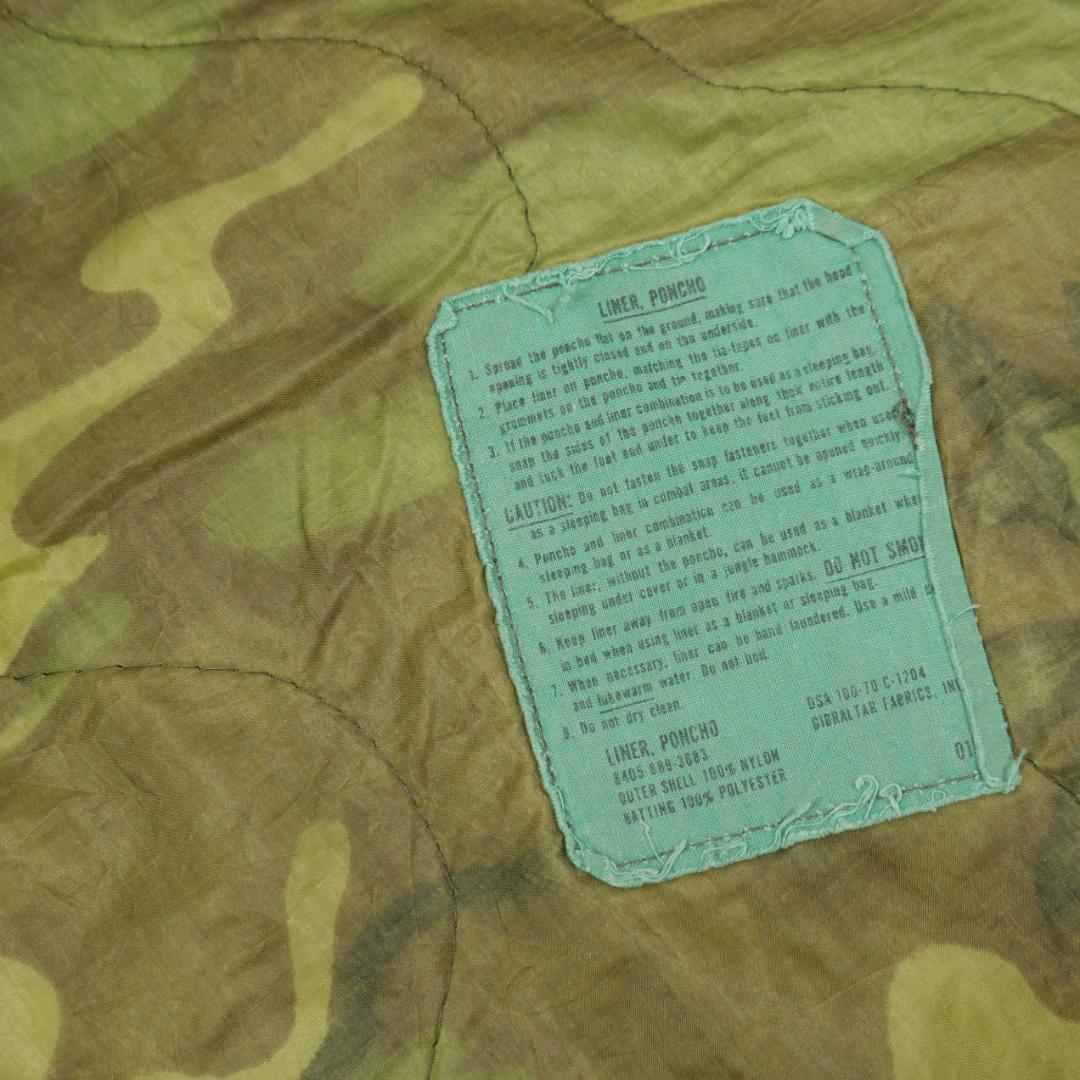 70s US Army ポンチョライナー カモフラ ヴィンテージ 実物 1