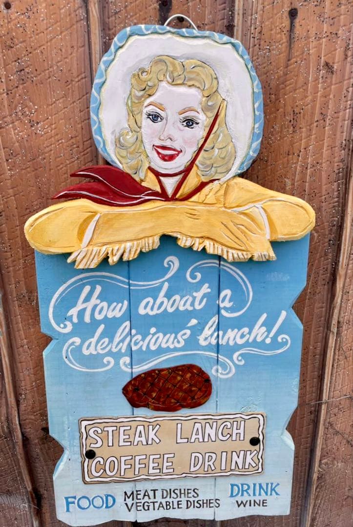 ◆木製看板・ドライブイン-カウボーイ◆木彫り・カントリーウェスタン