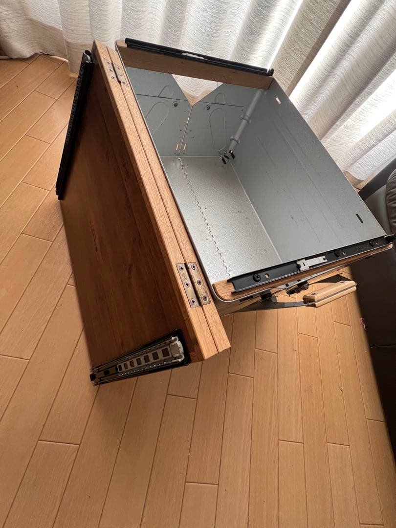 【バタフライテーブル】シェルコン50用　レール土台付　オーク