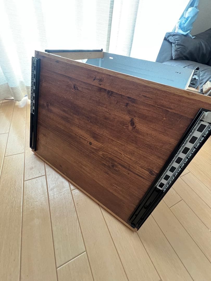 【バタフライテーブル】シェルコン50用　レール土台付　オーク