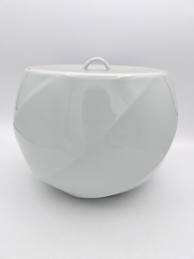 b47 水指 白磁 小川武雄 木箱 茶道具 古物 京都