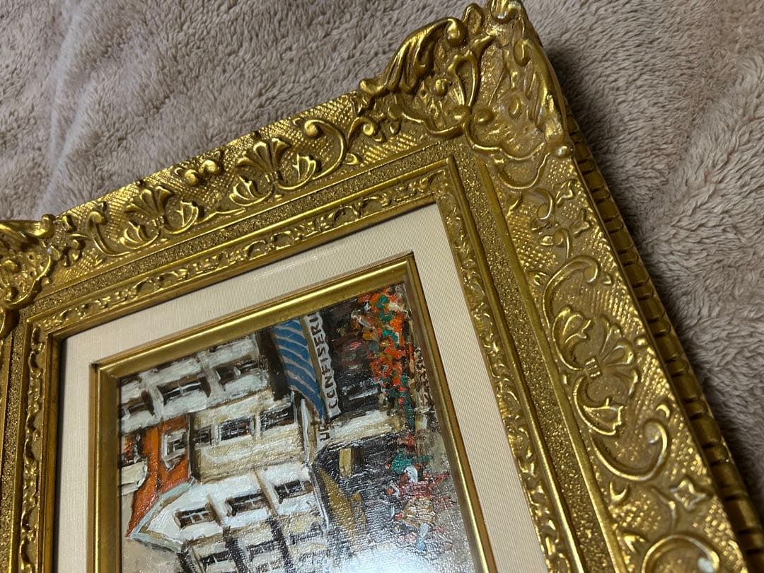 中西良招の油彩画、[ムクタール街] SMサイズ