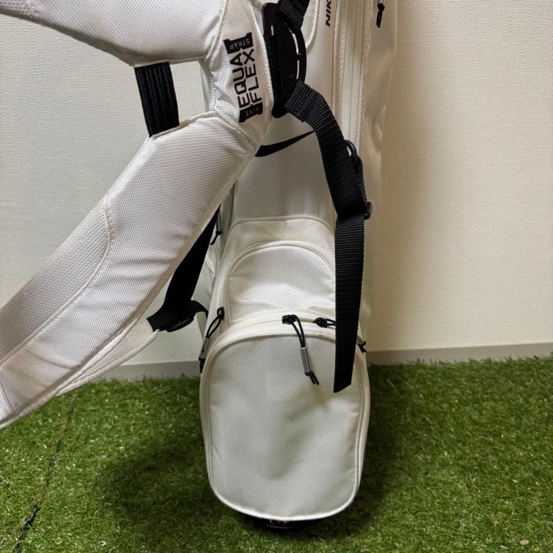 NIKE ナイキ スタンド式 キャディバッグ ゴルフバッグ ホワイト 2.0kg