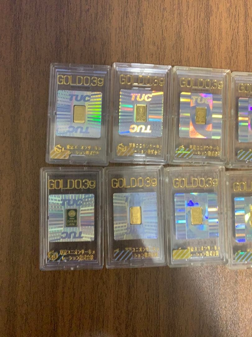 TUC製 GOLD039 特殊景品金パチンコ・パチスロ用チップ 10枚セット