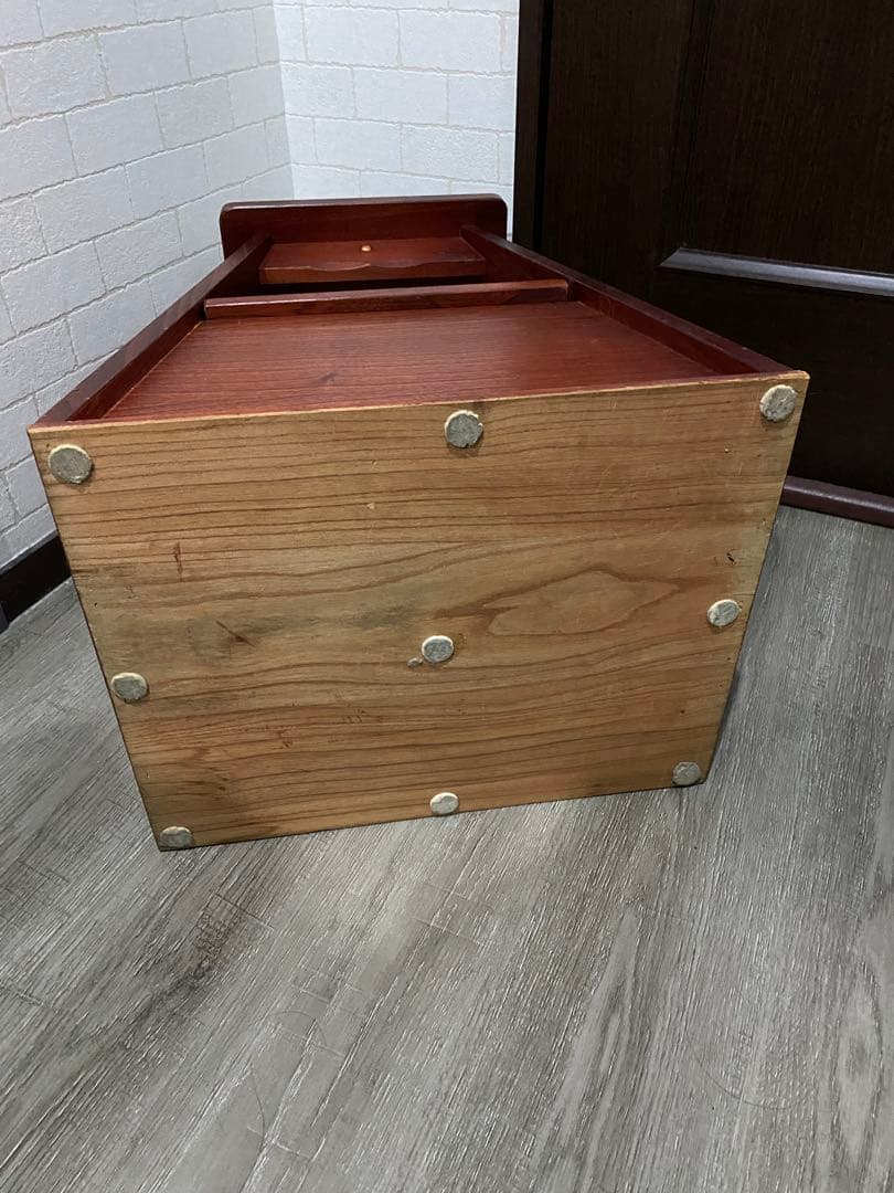 木製 踏み台 収納付き 飾り台 無垢材 アンティーク 昭和レトロ ヴィンテージ