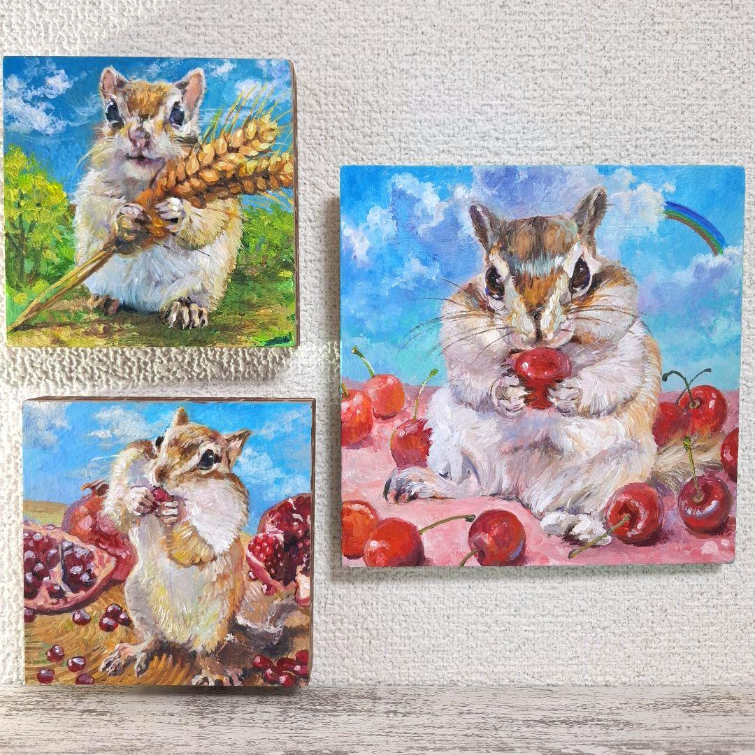 【ももここページ】シマリスさん肖像画