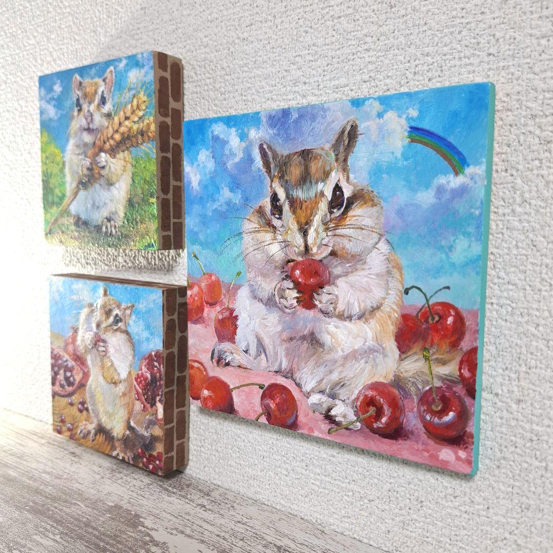 【ももここページ】シマリスさん肖像画