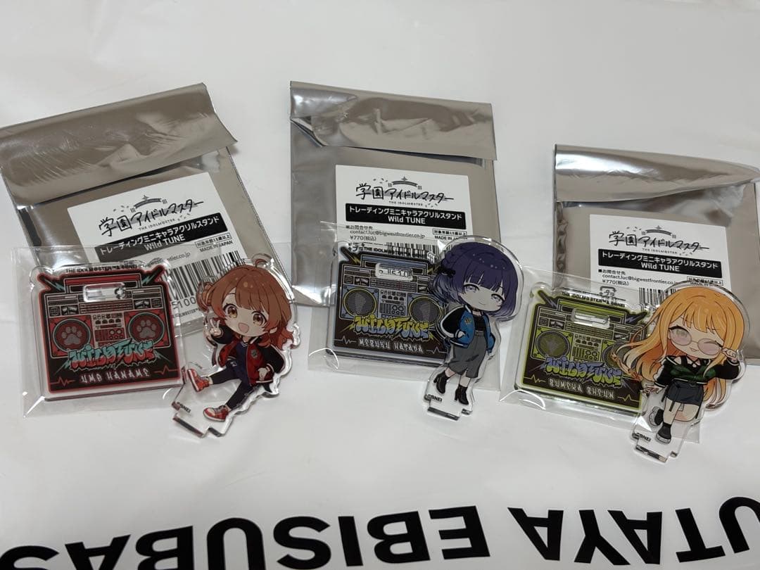 学マス TSUTAYA Wild TUNE アクリルスタンド　佑芽 美鈴 清夏
