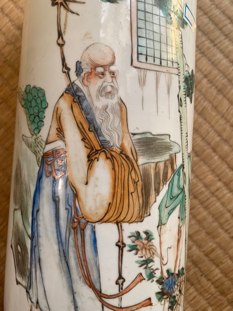 中国清時代五彩花瓶