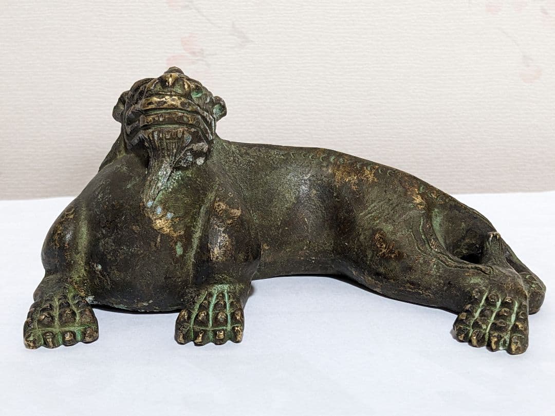 ♦唐物 中国 古玩 古美術品 麒麟形 文鎮 文房四宝 宣徳銅 骨董品