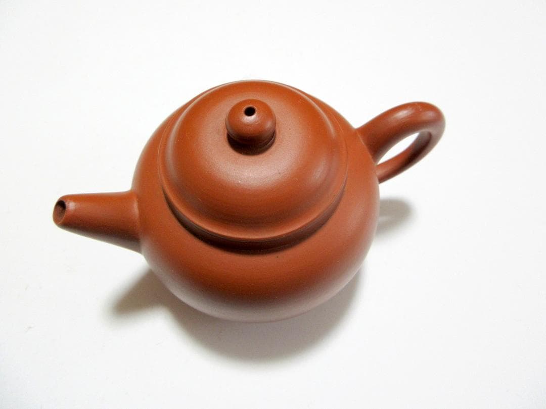 三浦常山 佐渡無名異焼 朱泥 後手茶注 共箱 共布 栞 / 急須