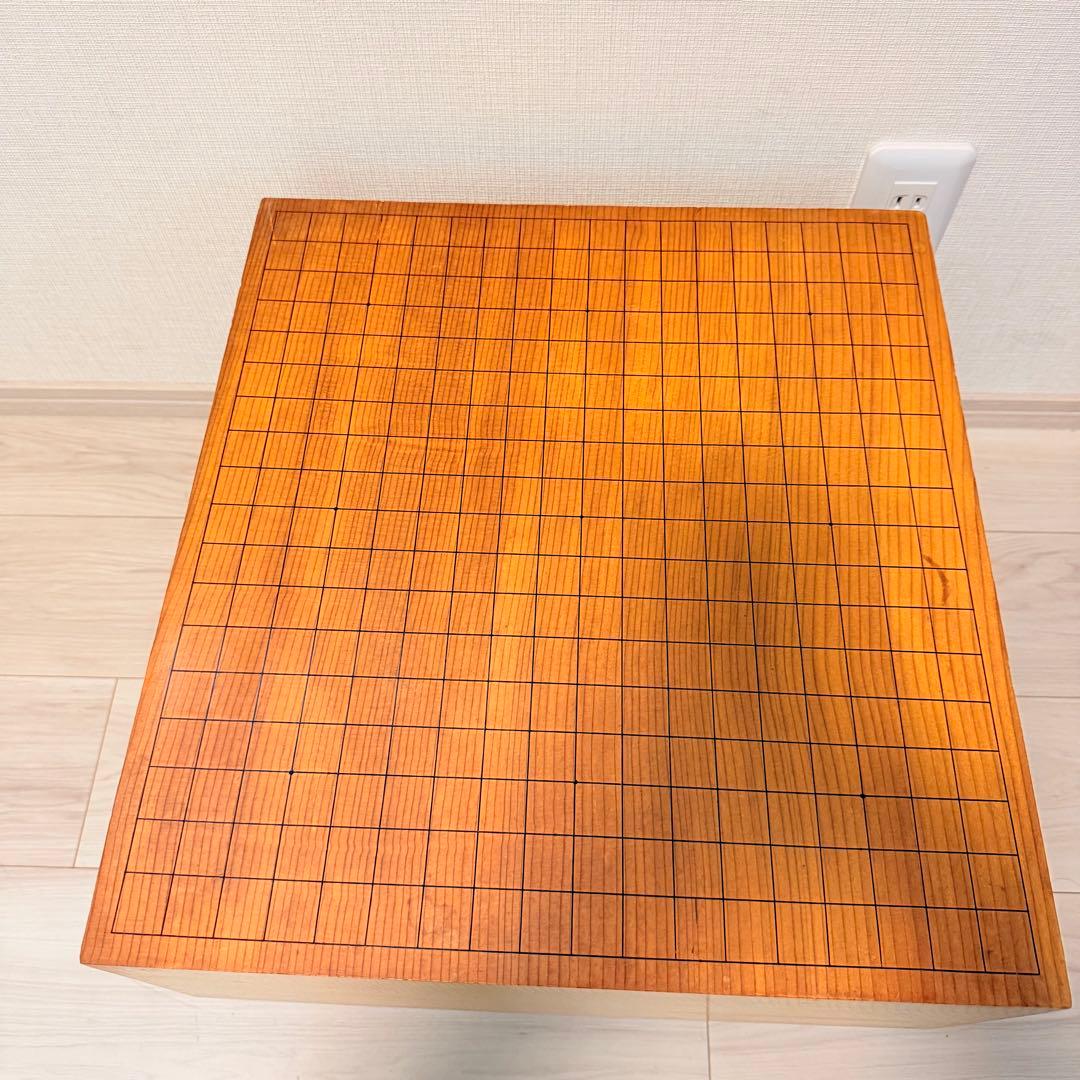 希少　高級囲碁盤 天地柾目 ヘソ　脚付き　6寸　17.5cm