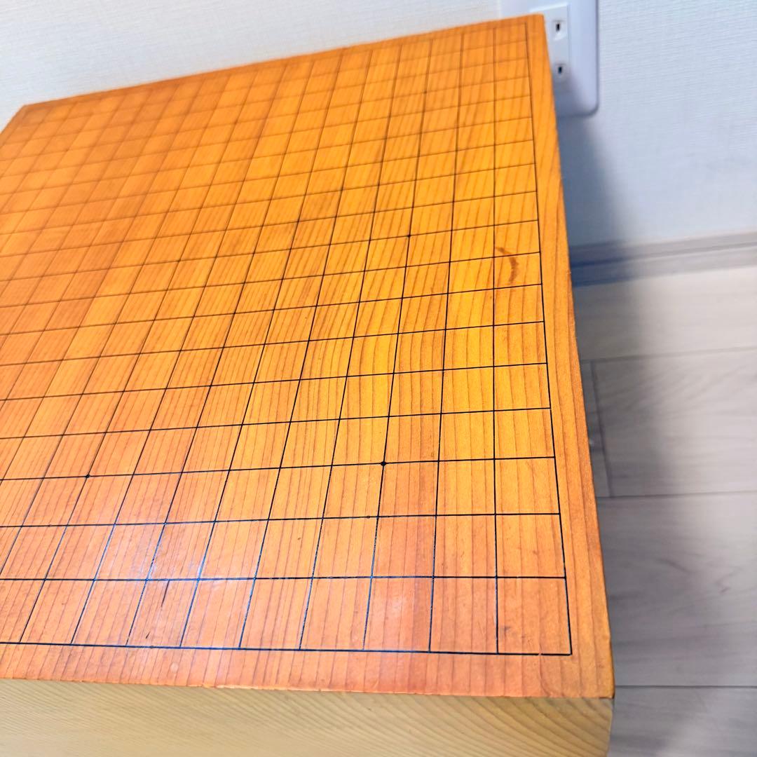 希少　高級囲碁盤 天地柾目 ヘソ　脚付き　6寸　17.5cm