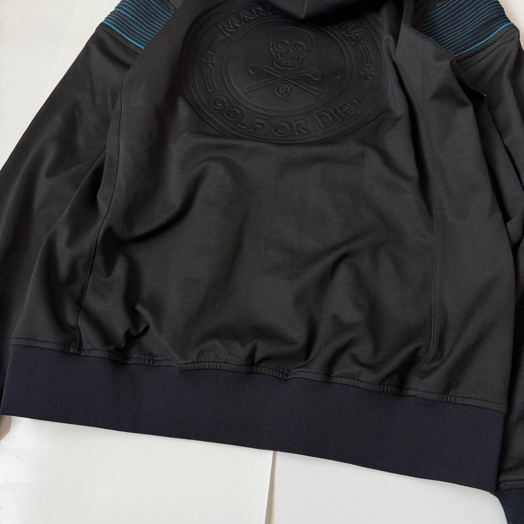 美品　マークアンドロナ　メンズ　ジップ　パーカー　ブラック　46 スカル